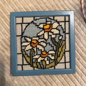 Vintage Floral Needlepoint